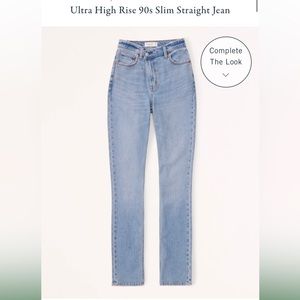 Brand new Abercrombie 90s straight slim straight ultra high rise 26/2 size